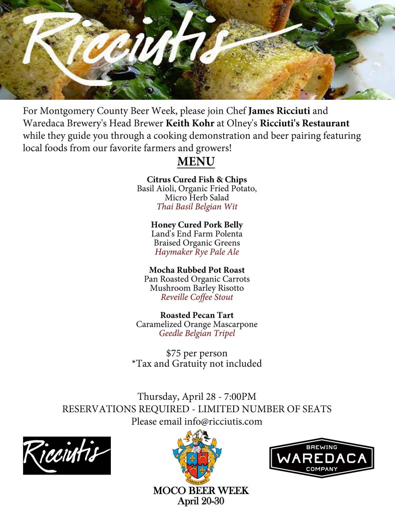 Beer Pairing Dinner at Ricciuti's Beer Pairing Dinner at Ricciuti's